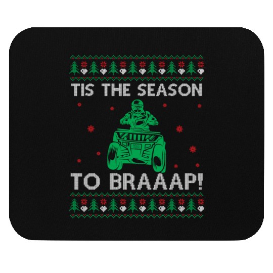 Quad Ugly Christmas Saying Quote Tis The Season To Mouse Pads
