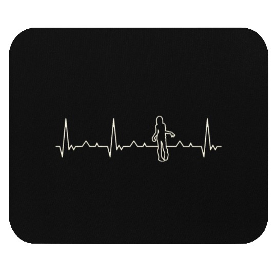 Zombie Girl Walking. Heart. Love. EKG. Pulse. Mouse Pads