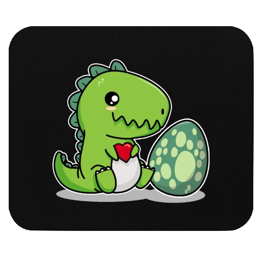 Big sister cute dino siblings boy girl heart love Mouse Pads
