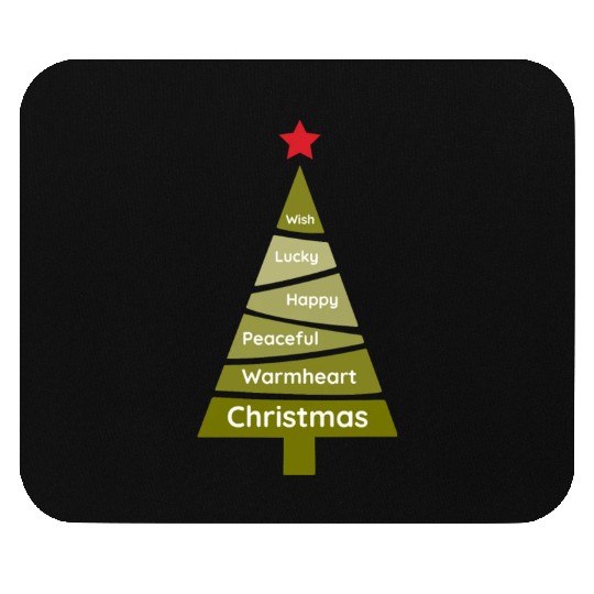Minimalist Lime Green Christmas Pine Mouse Pads