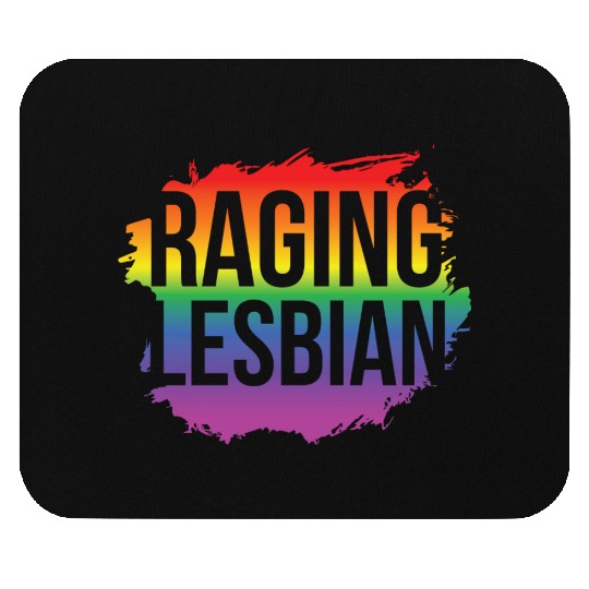 LGBT Gay Pride Lesbian Raging Lesbian Mouse Pads
