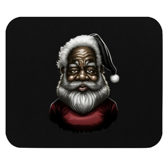 Black Santa, African American Santa Claus Mouse Pads