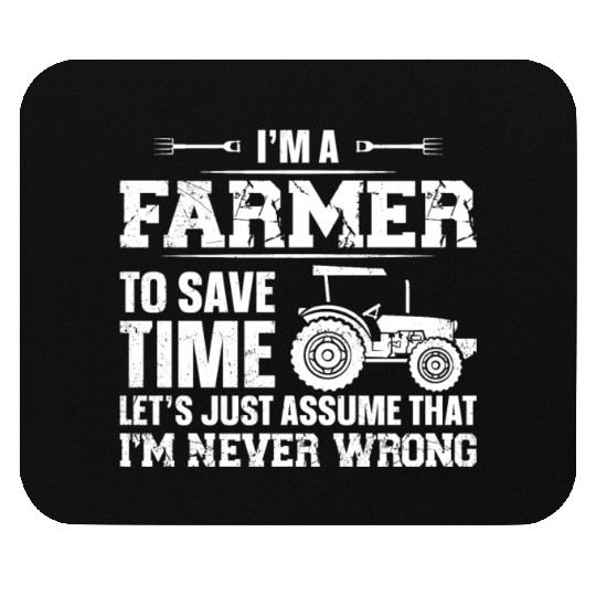 Farming Farmer Vintage Tractor I'm Mouse Pads