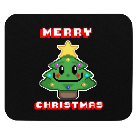 Merry Christmas I Xmas I 8 Bit Pixelated Mouse Pads