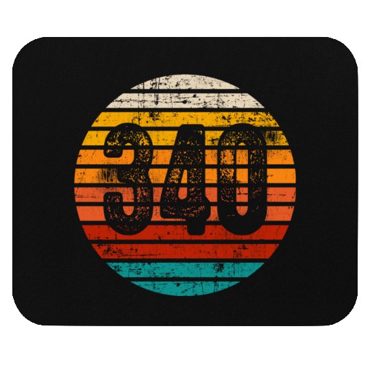 Distressed Vintage Sunset 340 Area Code Mouse Pads
