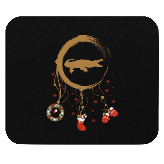Winter dreamcatcher Christmas Crocodile Mouse Pads