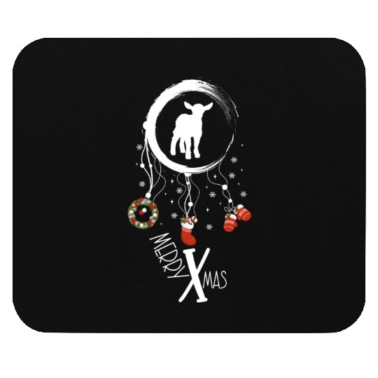 Winter dreamcatcher Christmas Lamb Mouse Pads