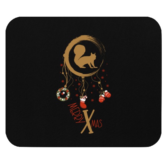 Winter dreamcatcher Christmas Squirrel Mouse Pads