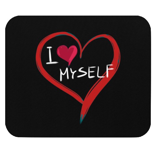i love me heart text icon Mouse Pads