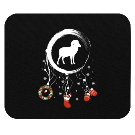 Winter dreamcatcher Christmas Capricorn Mouse Pads