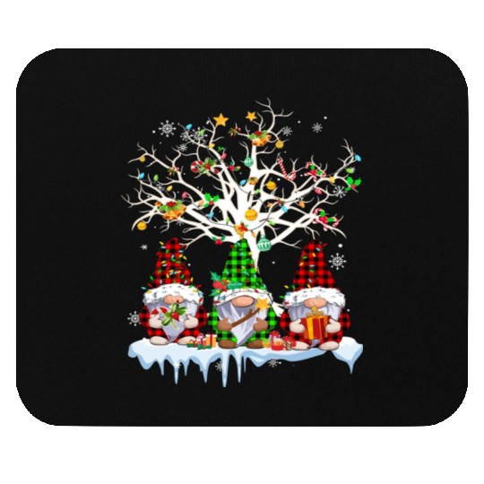 Gnomes Merry Christmas Light Family Gnome Xmas Mouse Pads