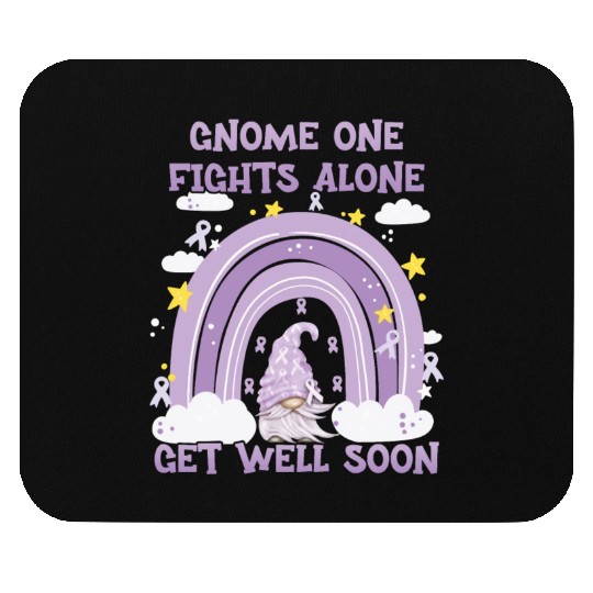 Gnome One Fights Alone Lavender | Fight The Cancer Mouse Pads