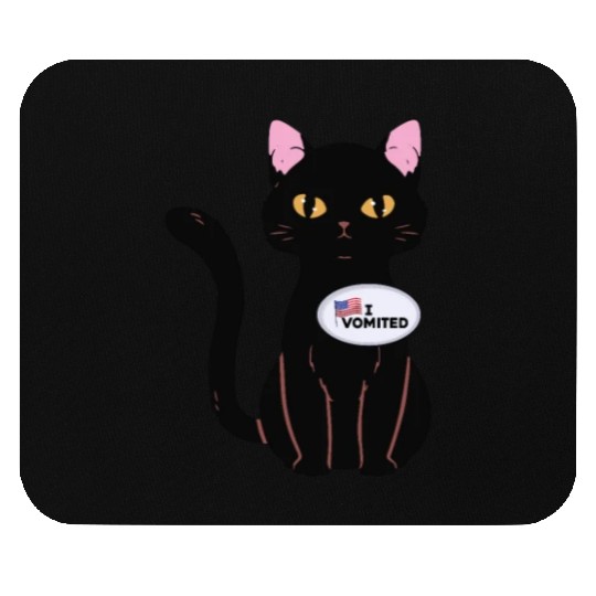 I Vomited Funny Cat American Election Voting Mouse Pads