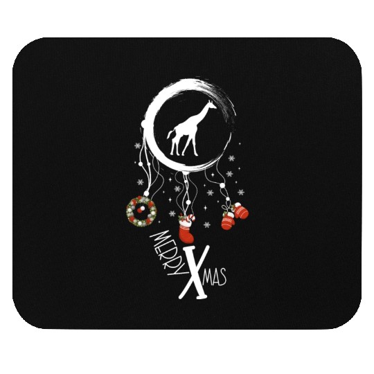 Winter dreamcatcher Christmas Giraffe Mouse Pads