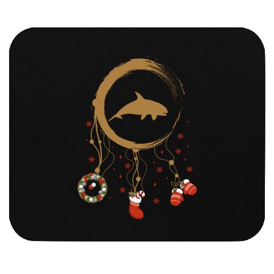 Winter dreamcatcher Christmas Orca Mouse Pads