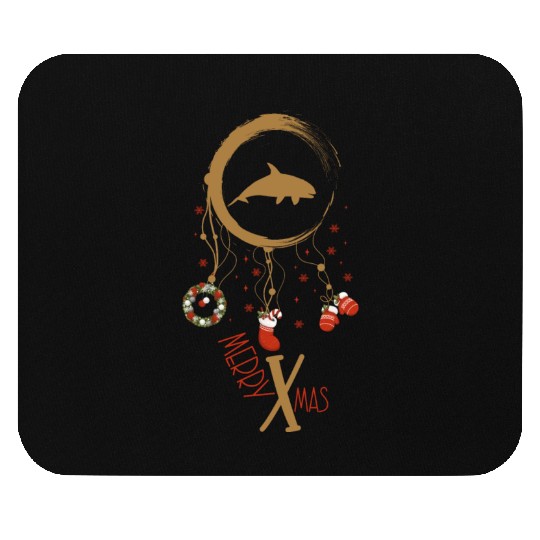 Winter dreamcatcher Christmas Orca Mouse Pads