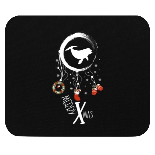 Winter dreamcatcher Christmas Dolphin Mouse Pads