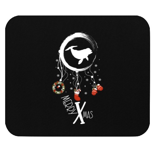 Winter dreamcatcher Christmas Dolphin Mouse Pads