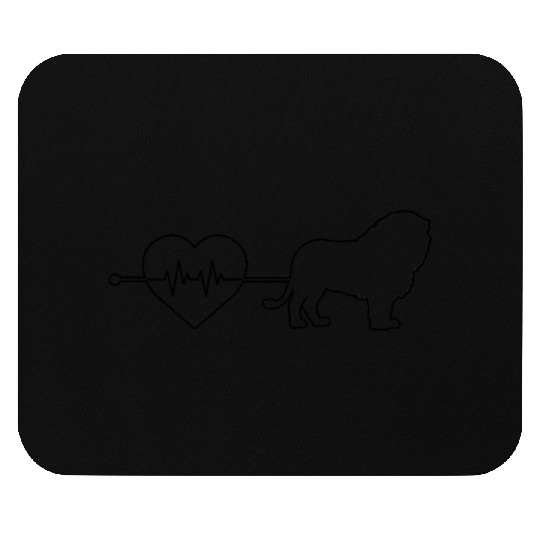 lion heartbeat Mouse Pads