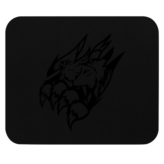 LION BLACK Mouse Pads