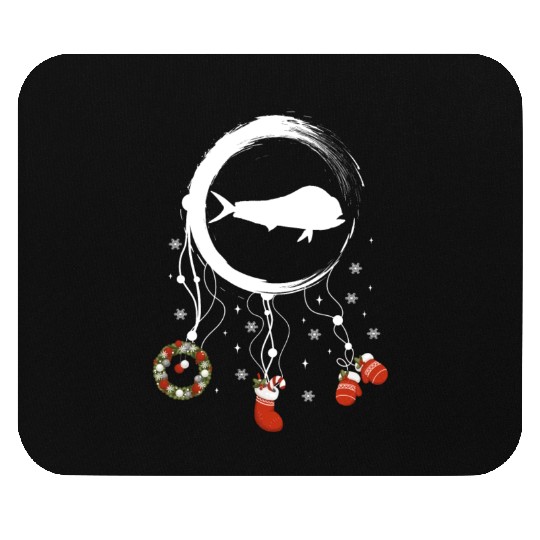 Winter dreamcatcher Christmas Dolphin Mouse Pads