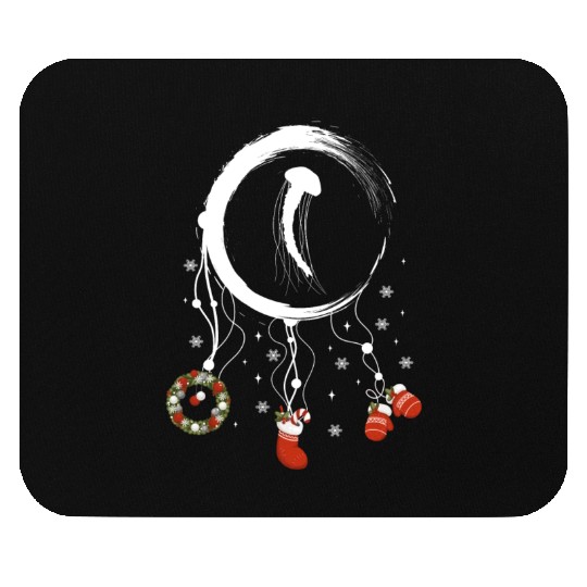 Winter dreamcatcher Christmas Jellyfish Mouse Pads