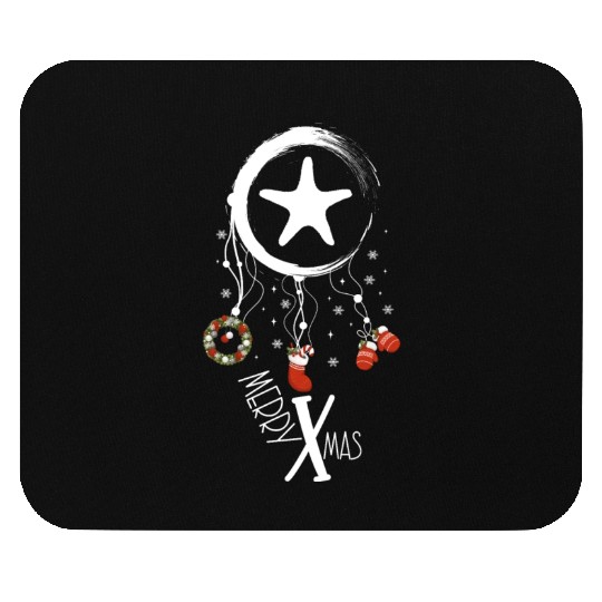 Winter dreamcatcher Christmas Starfish Mouse Pads