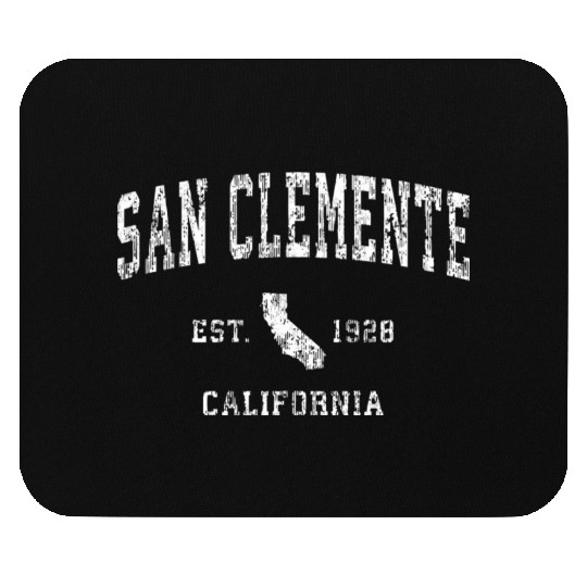 San Clemente California Ca Vintage Athletic Sports Mouse Pads