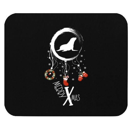 Winter dreamcatcher Christmas Seal Mouse Pads