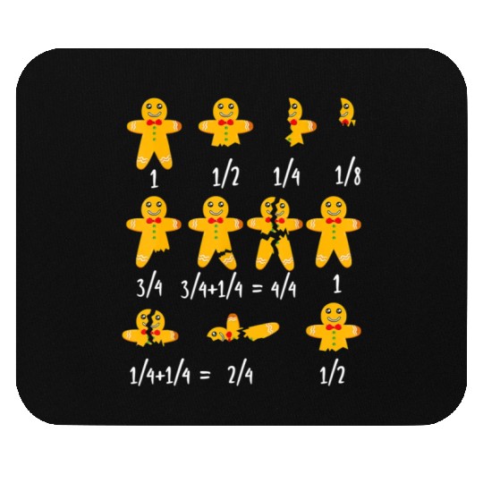 Math Christmas Mouse Pads Teachers, Fractions Gingerbre