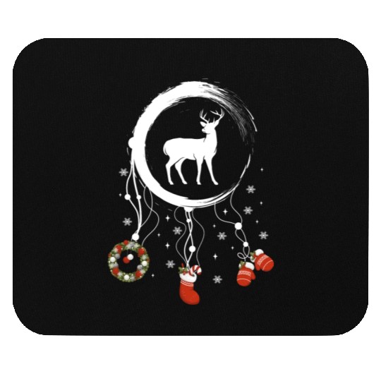 Winter dreamcatcher Christmas Deer Mouse Pads