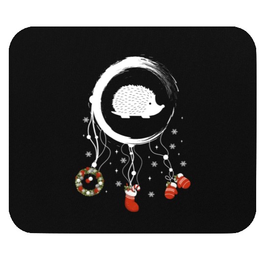 Winter dreamcatcher Christmas Hedgehog Mouse Pads