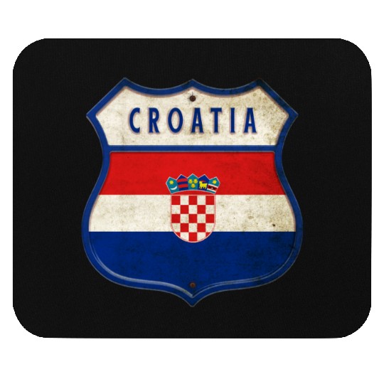 Croatia flag coat of arms design Mouse Pads