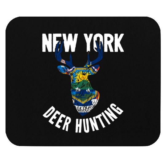 New York Deer Hunting Buck Stag Hunter Mouse Pads