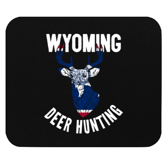 Wyoming Deer Hunting Buck Stag Hunter Mouse Pads
