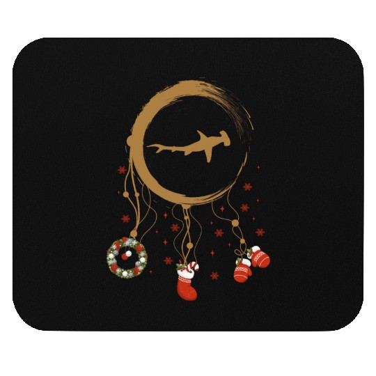 Winter dreamcatcher Christmas Hammerhead Shark Mouse Pads