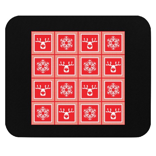 Deer Christmas patchwork Mouse Pads