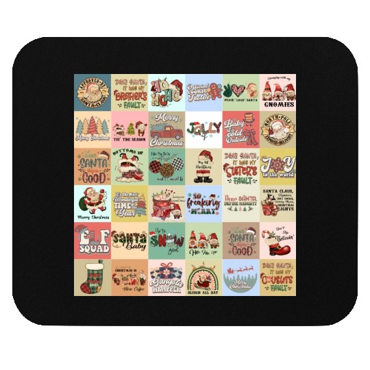 Christmas Patchwork Vintage Pattern Mouse Pads