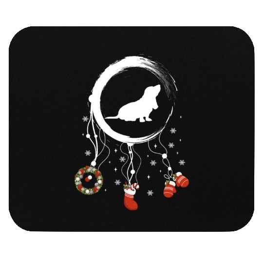 dog dreamcatcher Christmas Basset Hound Mouse Pads