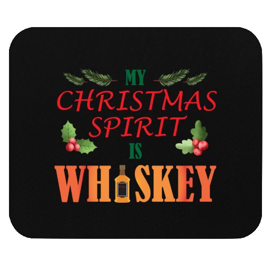 Christmas Spirit Whiskey Mouse Pads