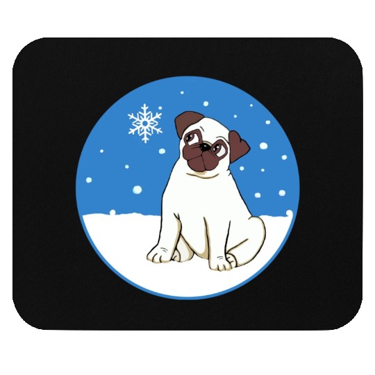 Curious Pug Mouse Pads