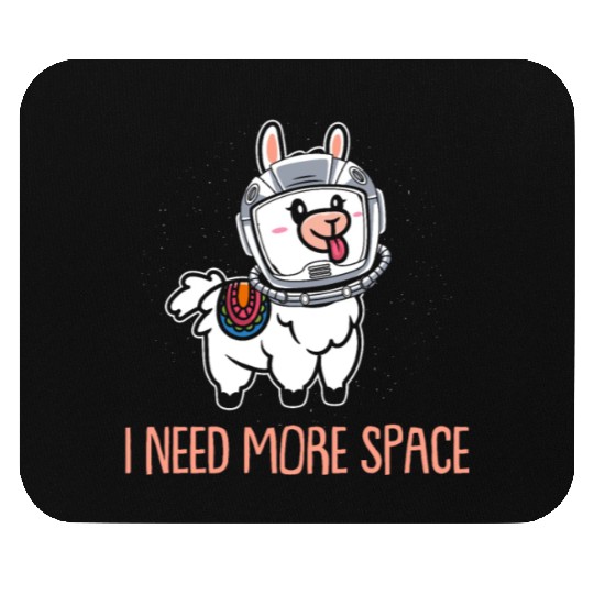 Llama Astronaut I Need More Space Mouse Pads