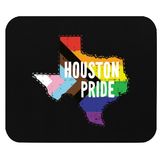 Houston Pride Gay Lesbian Queer Texas Rainbow Flag Mouse Pads