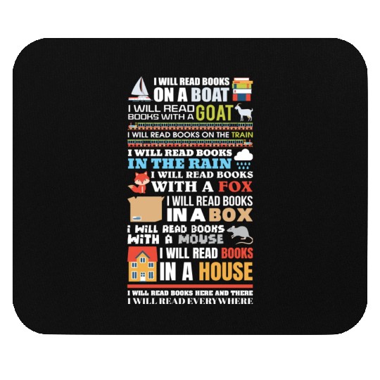 Reading Library Literature Read Books Lover Reader Mouse Pads