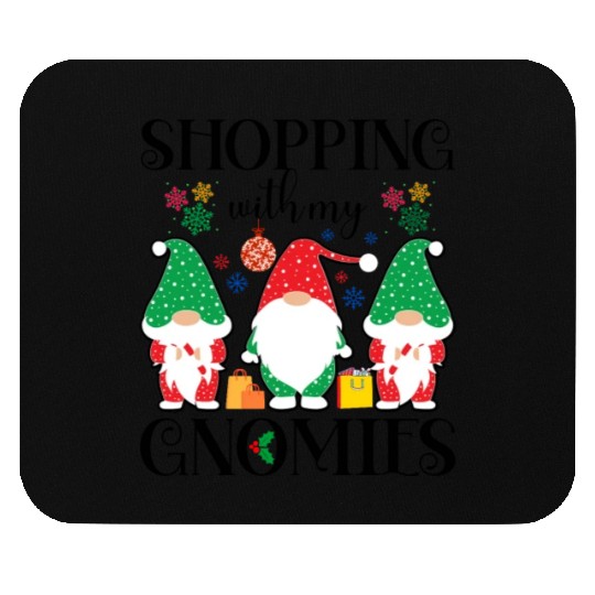 Shopping With My Gnomies, Holiday Shopping Gnomes Mouse Pads