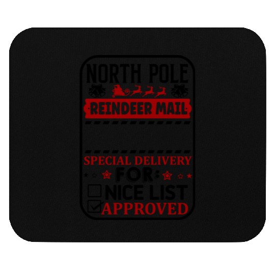 North Pole Reindeer Mail Mouse Pads