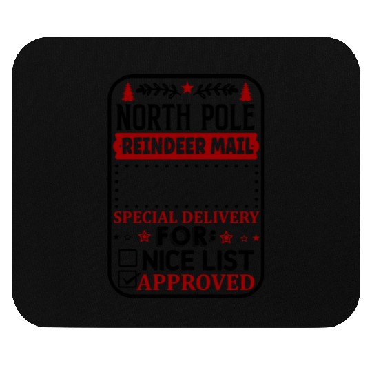 North Pole Reindeer Mail Mouse Pads