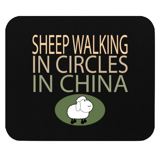 SHEEP WALKING IN CIRCLES IN CHINA Mouse Pads