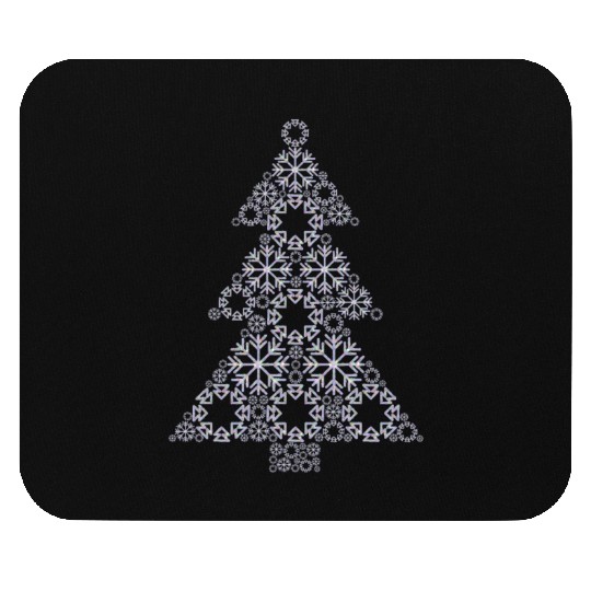 Christmas tree from snowflakes gift idea Mouse Pads