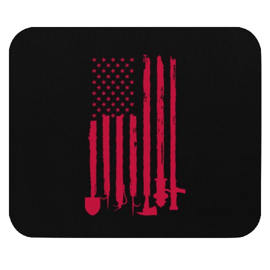 Firefighter American Flag Mouse Pads